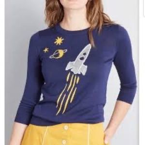 ModCloth Charm School Rocket Sweater XXS